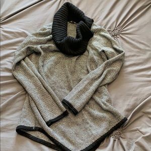 Express asymmetrical cowl neck tunic sweater